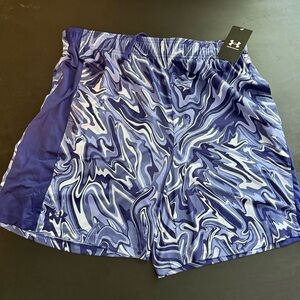 Under Armour Men’s Blue Paisley Athletic Shorts. Loose Fit. XL. NWT